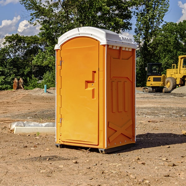 how often are the portable toilets cleaned and serviced during a rental period in Grady County OK